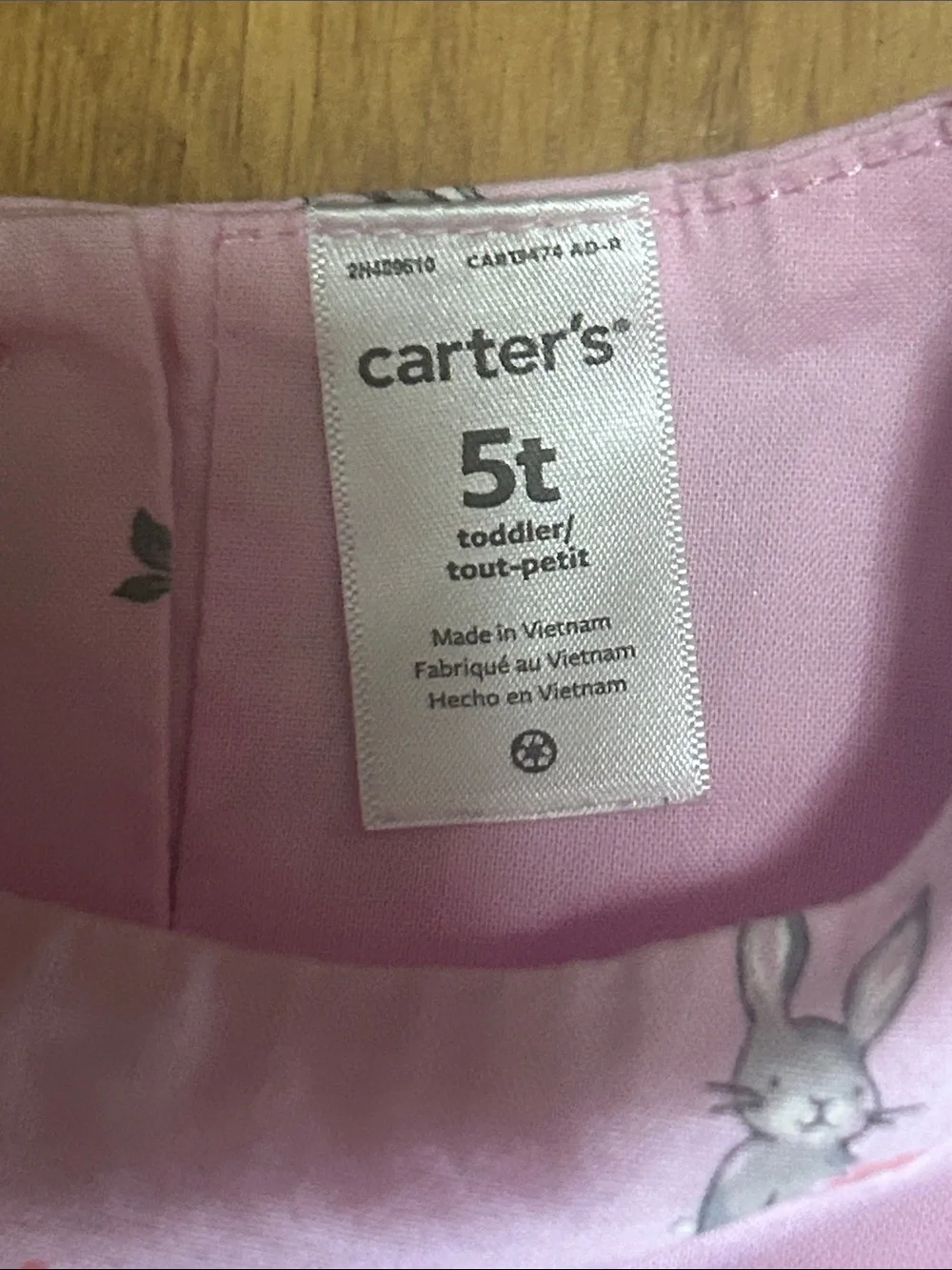 Carter's Light Pink Bunny Ruffle Sundress Size 5T